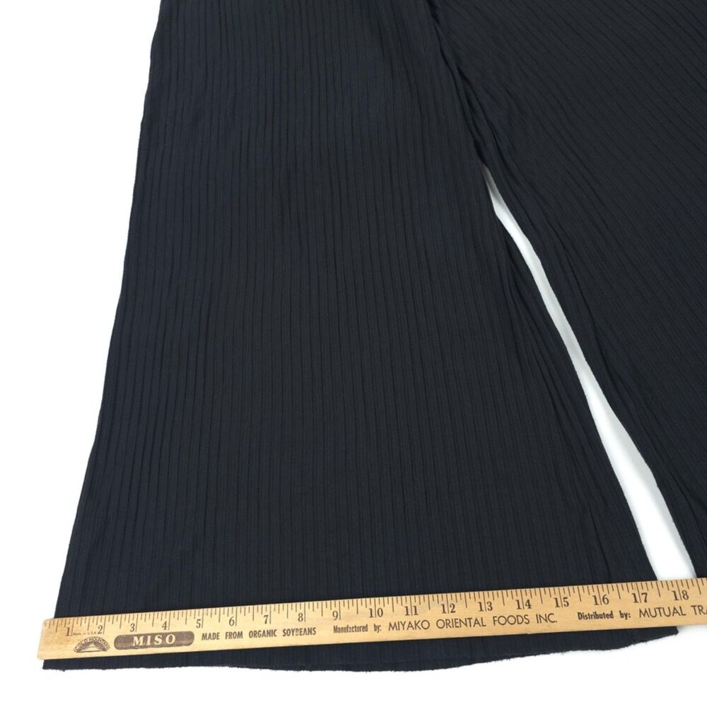 FREE PEOPLE Blissed Out Wide-Leg Pants Black Minimal Beachy Boho Yoga Lounge Y2k - Picture 5 of 11